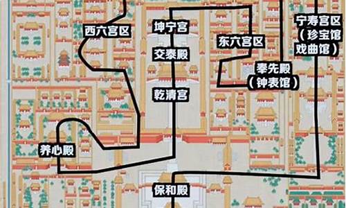 北京故宫参观路线图怎么画简单_北京故宫参